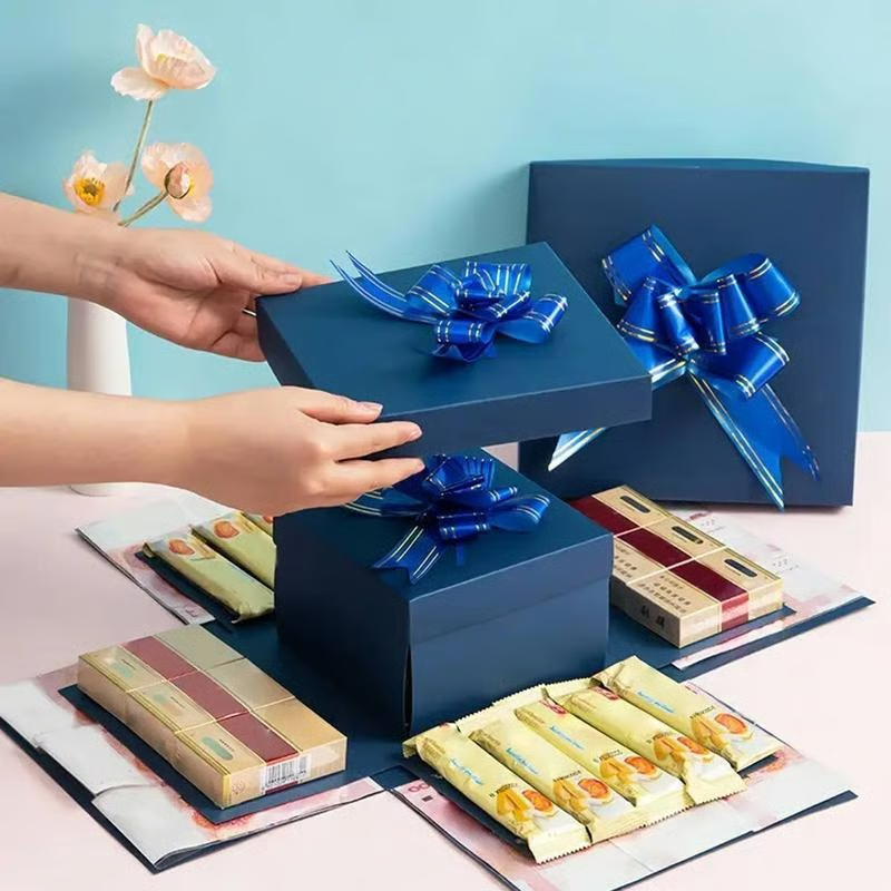 🎅💸 2025 Creative Christmas Gift Box🎁5-Story Surprise Explosion Gift Box with Ribbon