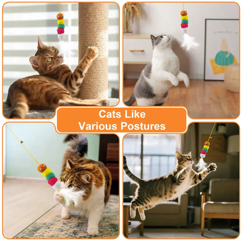 🐱Pet Stress Relief 🐱Rechargeable Interactive Hanging Door Cat Toy