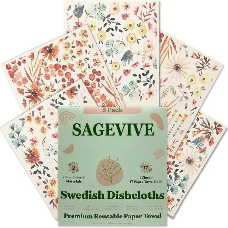 🔥Hot Sale 💥Swedish Dishcloths for Kitchen & Cleaning | 5 Pack