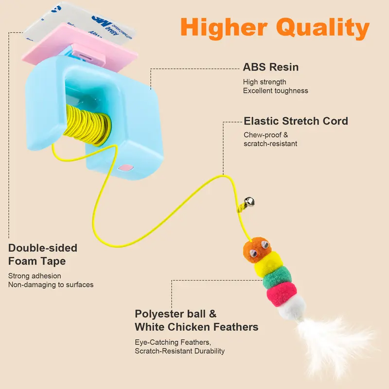 🐱Pet Stress Relief 🐱Rechargeable Interactive Hanging Door Cat Toy