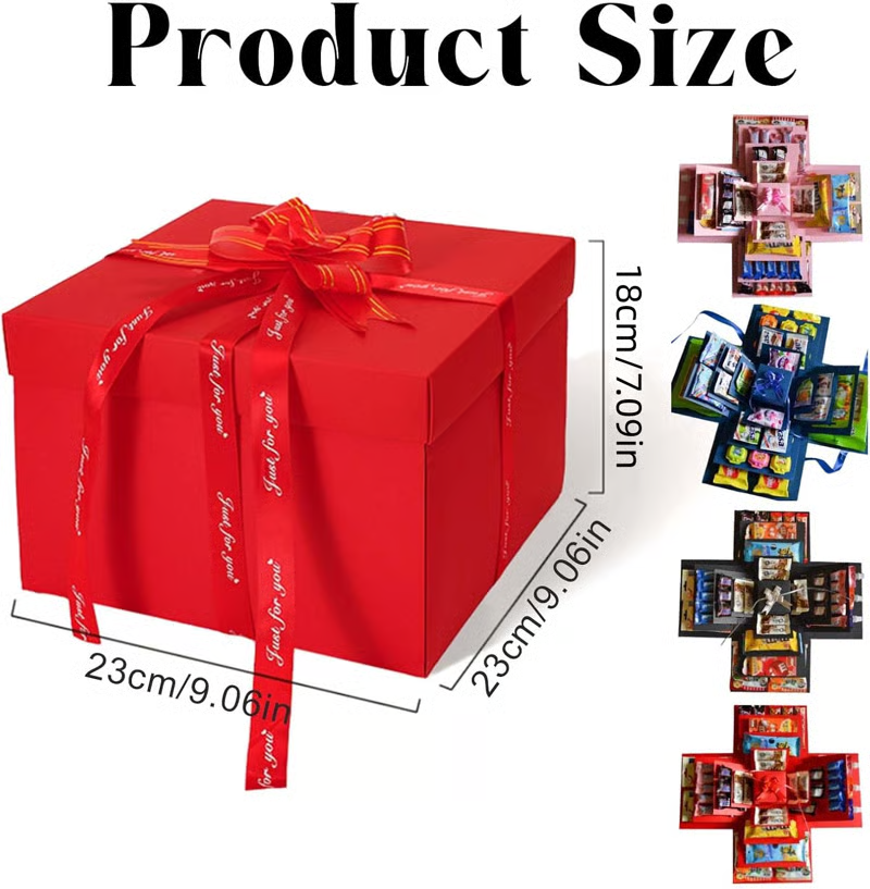 🎅💸 2025 Creative Christmas Gift Box🎁5-Story Surprise Explosion Gift Box with Ribbon