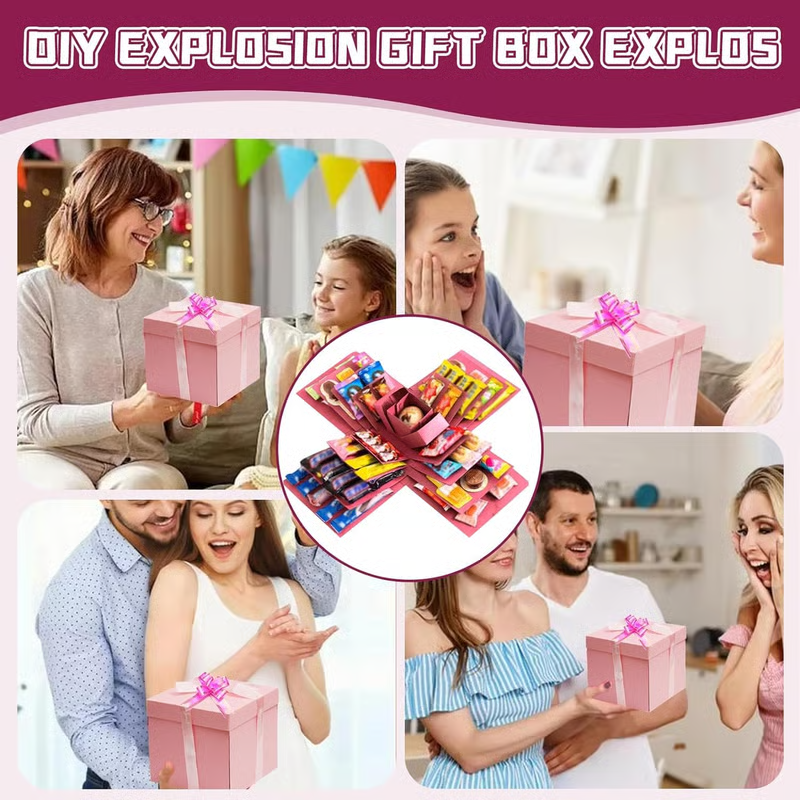 🎅💸 2025 Creative Christmas Gift Box🎁5-Story Surprise Explosion Gift Box with Ribbon