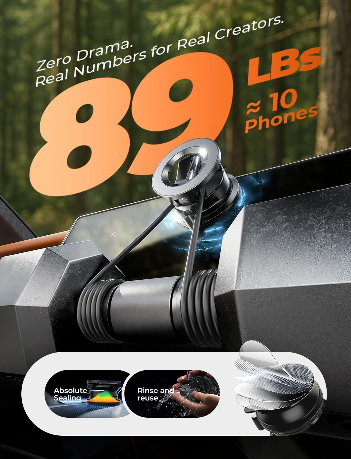 💥Save 30% 🔥360° Adjustable Suction Cup Magnetic Phone Holder